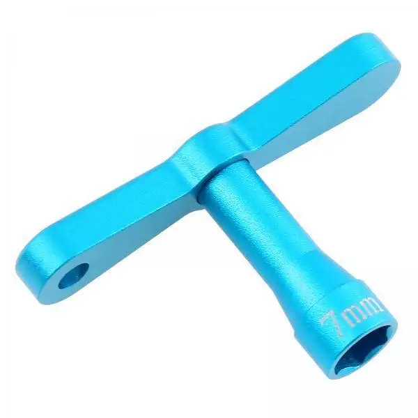 RC Car Wheel Nut Wrench Tool 7mm Hex Shank Adapter M4 Lock Nut Remover Multipurpose Wrench for Buggy Truck Tire Service