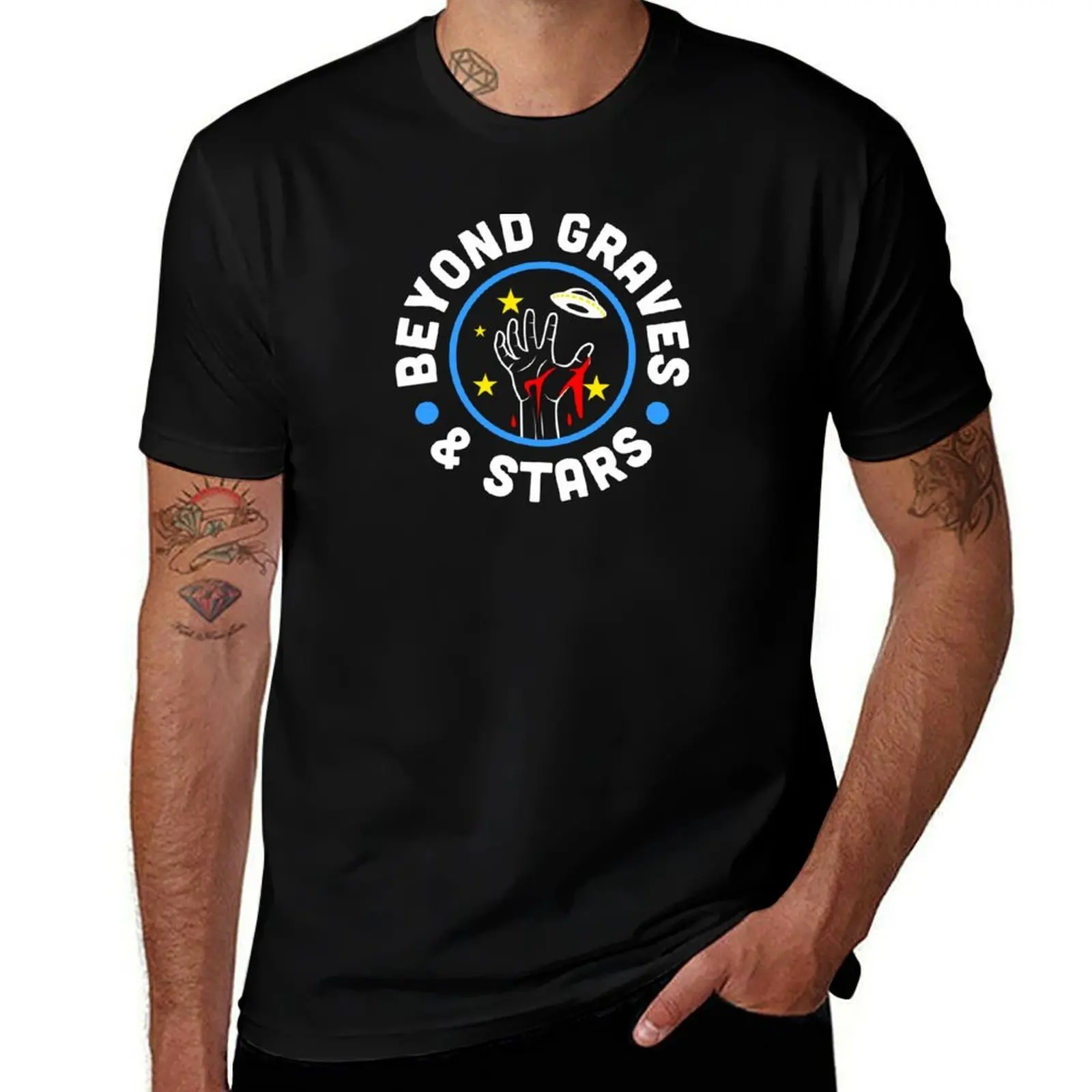 Beyond Graves & Stars T-Shirt Simple Casual Short Sleeve Tee