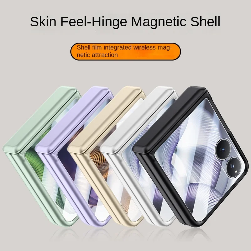 Высококачественное встроенное магнитное кольцо с пленкой из закаленного стекла, чехол для телефона Xiaomi Mix Flip 2, защитный чехол с пружинным шарниром для камеры