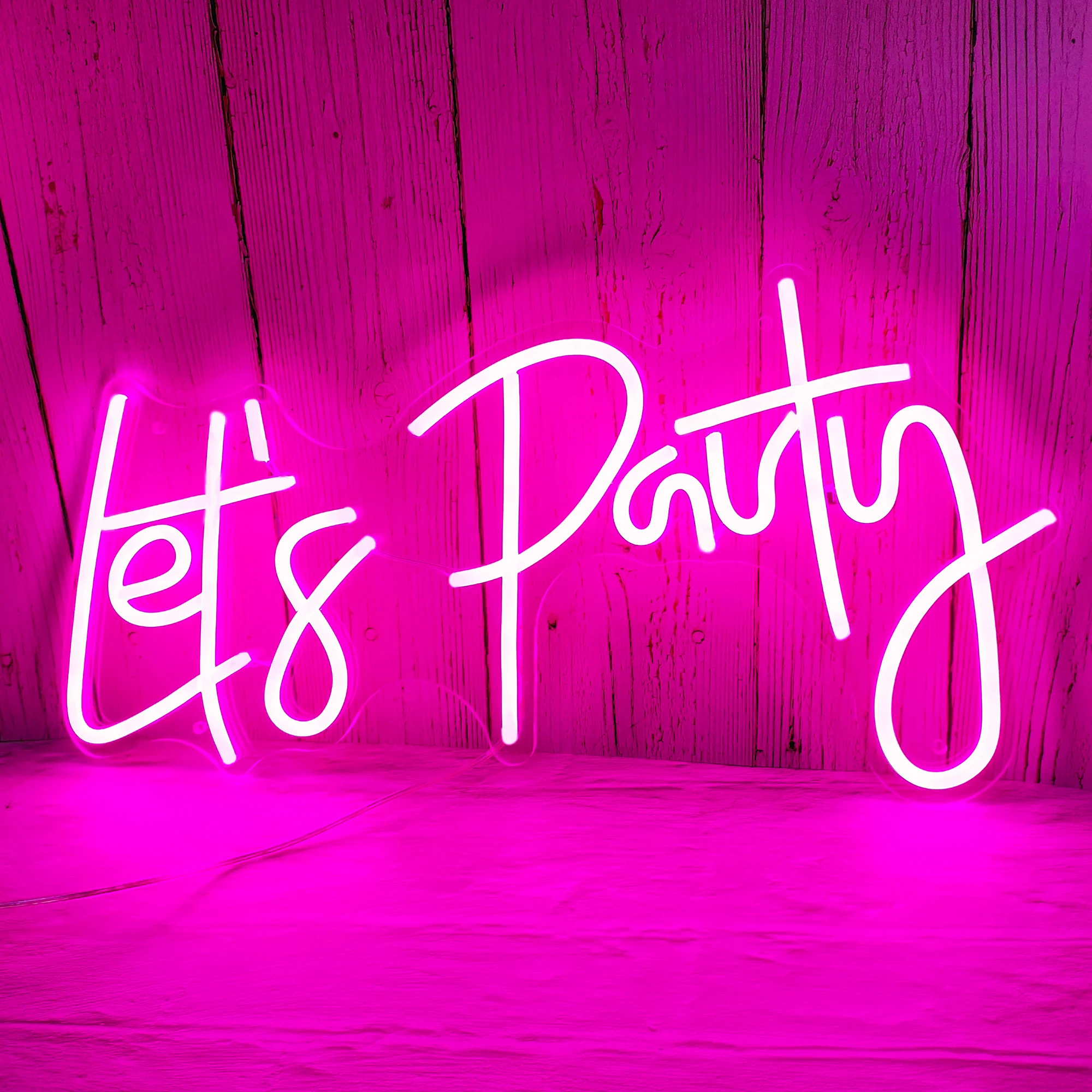 

Let's Party Custom Neon LED Light Signs Pub Store Club Nightclub Game Room Wall Decor Birthday Party Restaurant Decoration