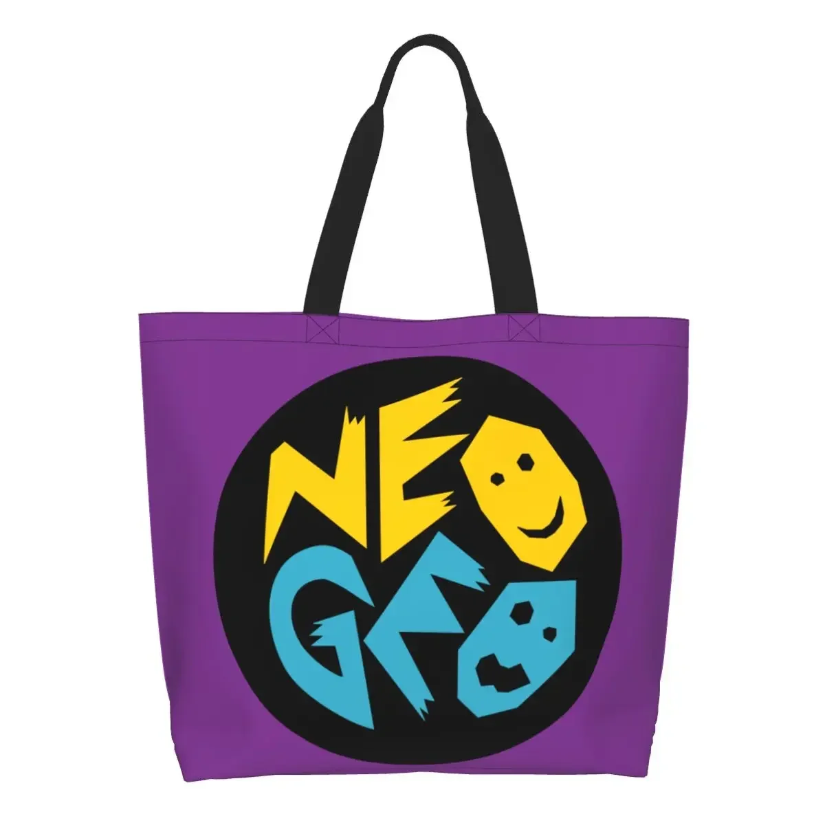 

Fashion Neogeo Arcade Shopping Tote Bag Reusable Groceries Canvas Shopper Shoulder Bag