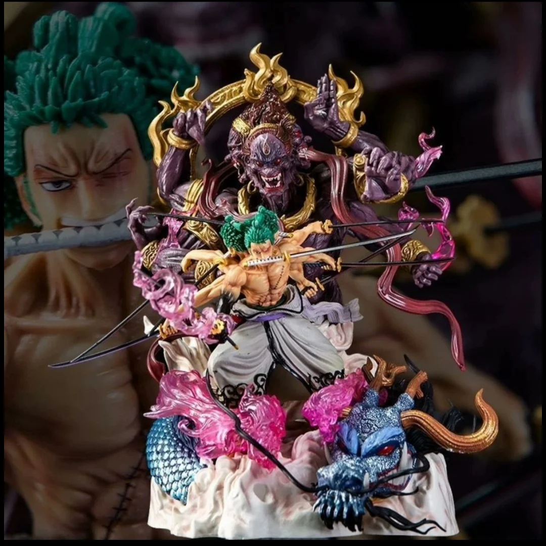 One Piece Gk Model Collectible Anime Figures Nine Sword Style Ghostly Asura Sauron Large Statue Ornaments Creative Models Toys