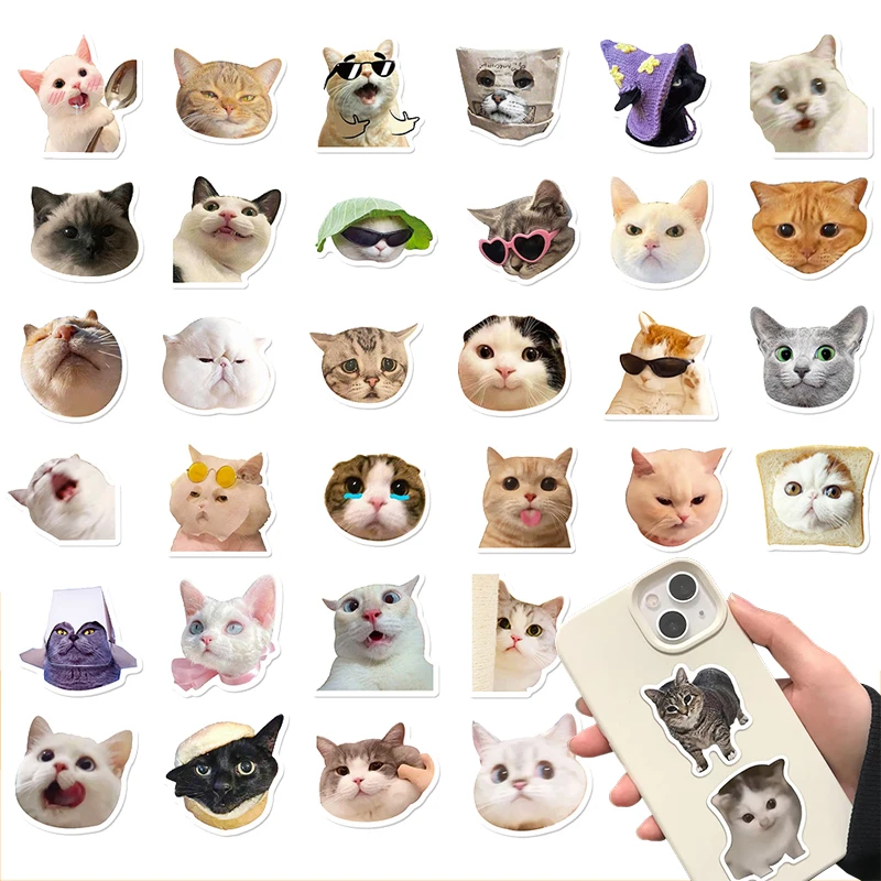 

50pcs/set Cat Sticker PVC Aesthetic Korean Cute DIY Decorative Stickers Scrapbooking Stationery School Student Supplies TMZ