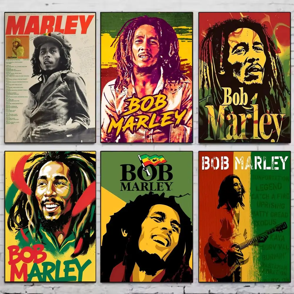 Rock Singer B-Bob Marley  Poster Trendy Wall Art Aesthetic Room Decor Print Living Room Bedroom Home Decoration