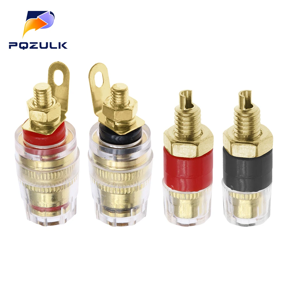 Speaker Terminal Binding Post 4mm Banana Plug Socket Low Frequency Amplifier Connector for Loudspeakers DropShipping