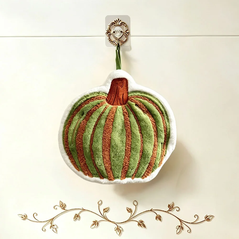 3pcs Pumpkin Hand Towel Bathroom Accessories Absorbent Hand Towels Kitchen Handkerchief Cute Pumpkin Halloween Decoraitons Towel