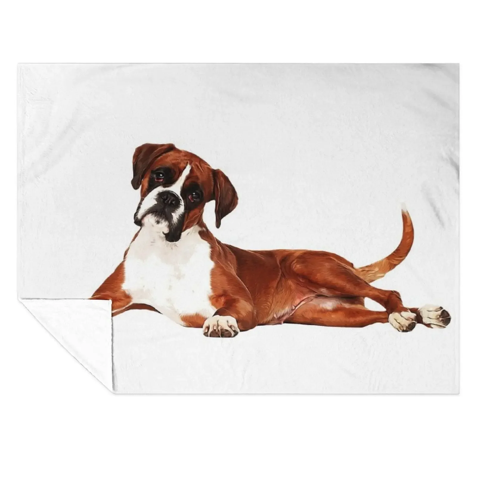 

Adorable Boxer Dog Throw Blanket Soft Big Loose Cute manga Blankets