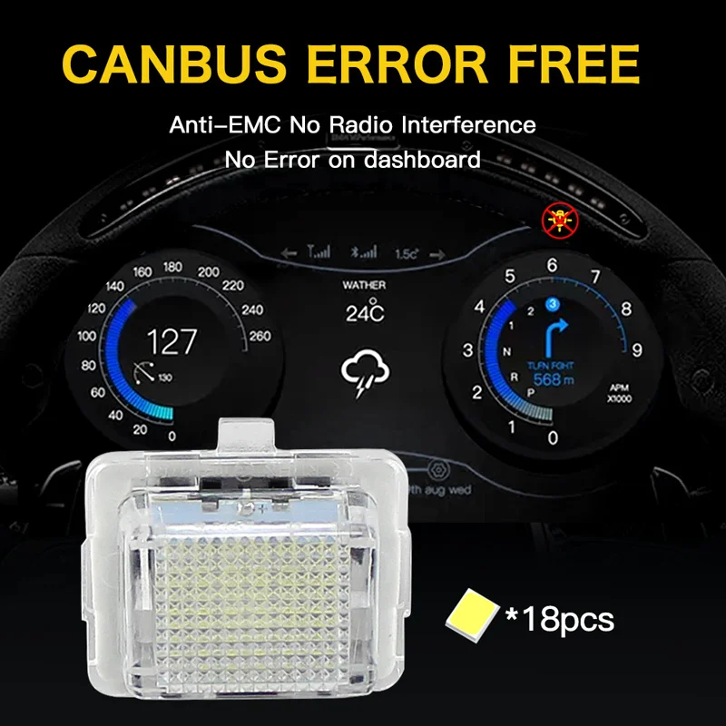 

2 шт., белый, без ошибок, светодиодный светильник номерного знака Canbus для Mercedes Benz W204 S204 W212 S212 C207 C216 W221, автомобильные аксессуары