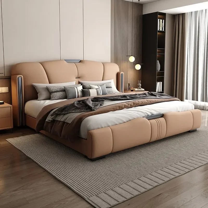 bedroom furniture set home 180X200CM luxury Base beds and frames beds 2 people lits double headboard frames and bases sex royal