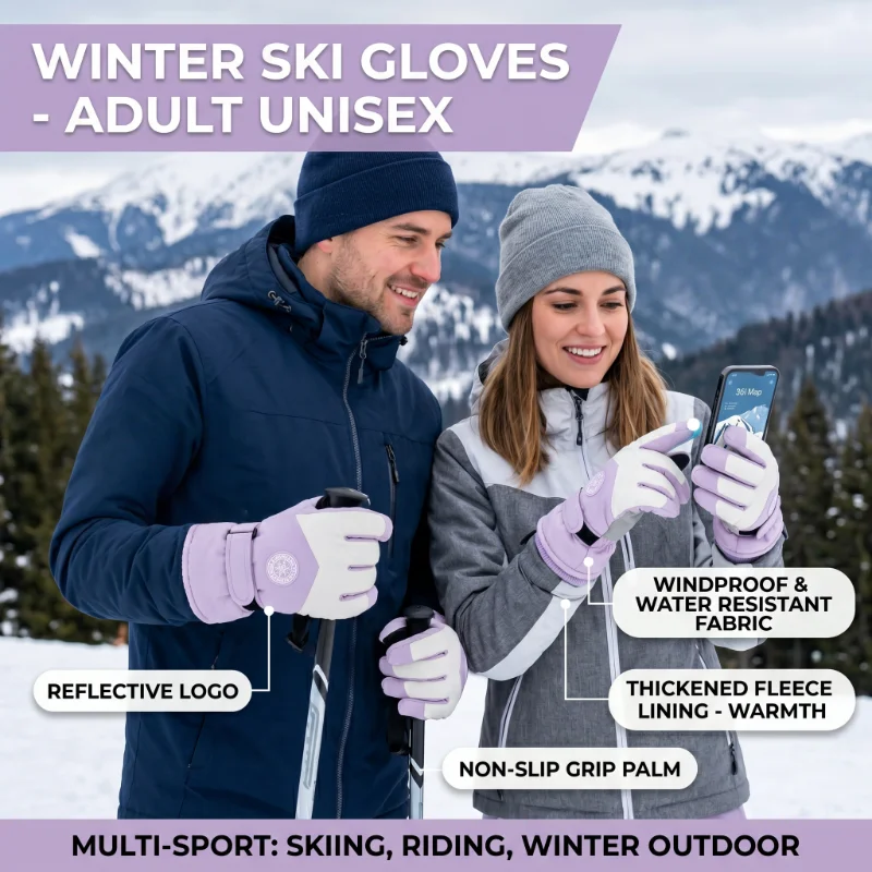 Ski Glove Waterproof - Koudbestendige winterskihandschoenen Outdoor gewatteerde warme elektrische