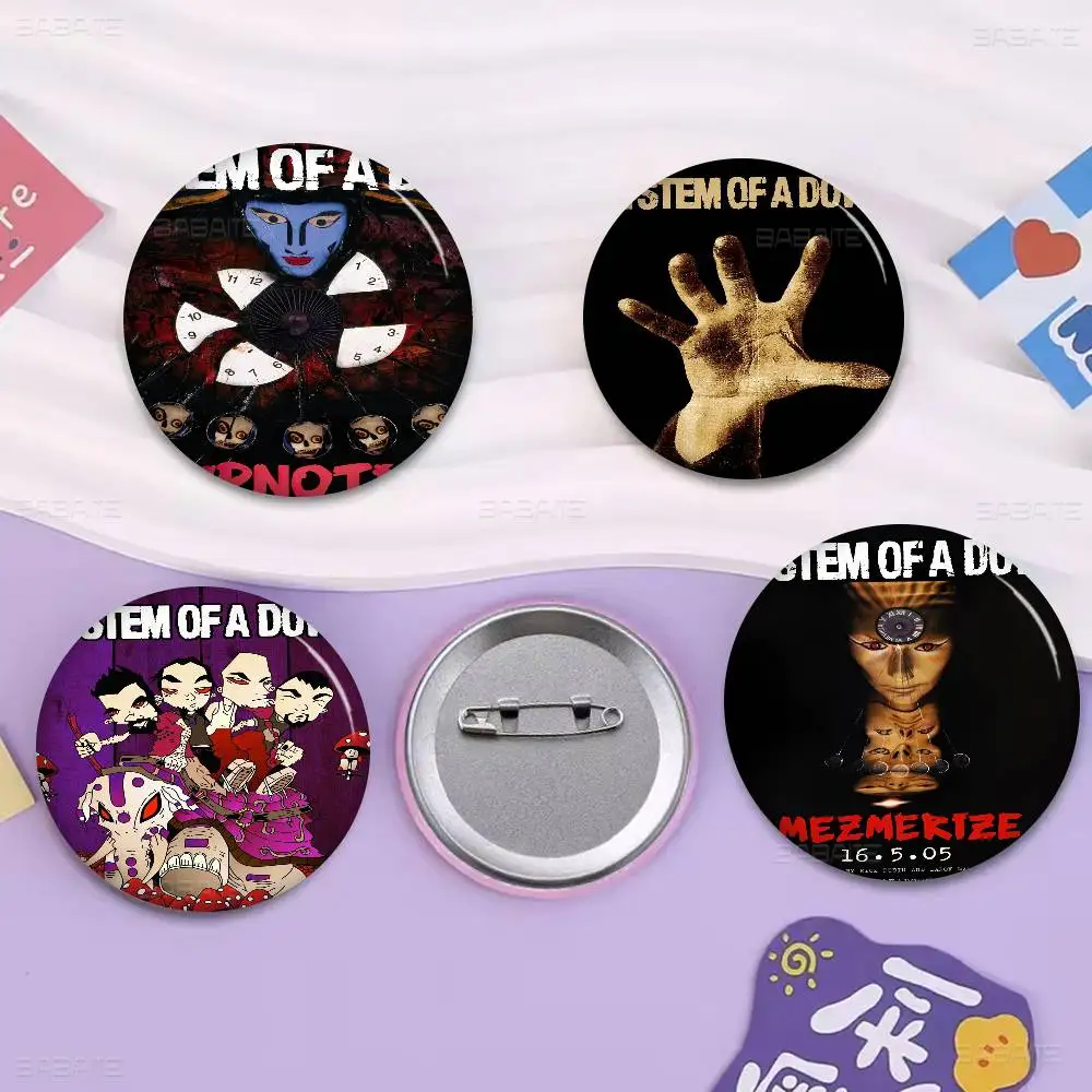 Heavy Metal Band S-System of A D-Down Badges Creative Tinplate Soft Button Pins Animal Icon Brooch Lapel Backpack Badge