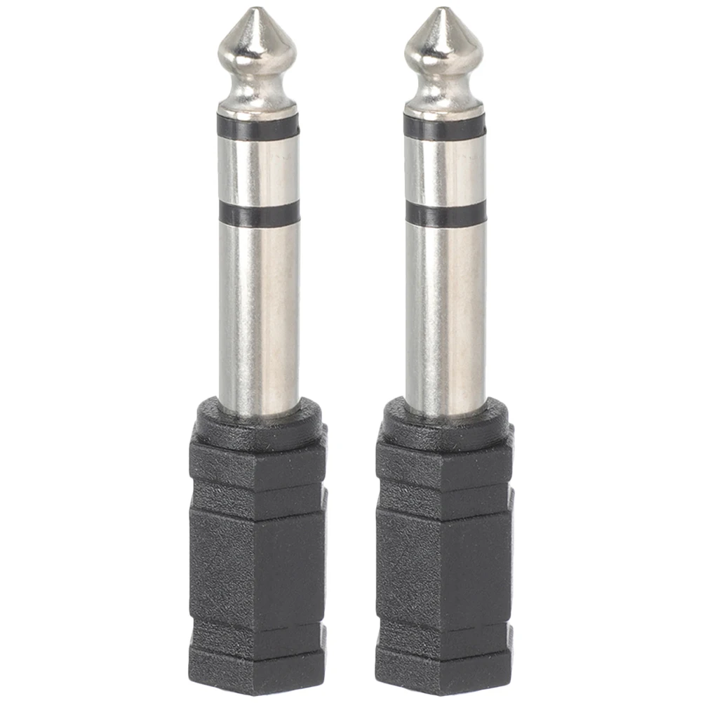 

2pcs 6.35Mm Male To 3.5Mm Female Audio Adapter Headphone Jack Converter For Guitar Mic Instrument Stereo Equipment Microphone
