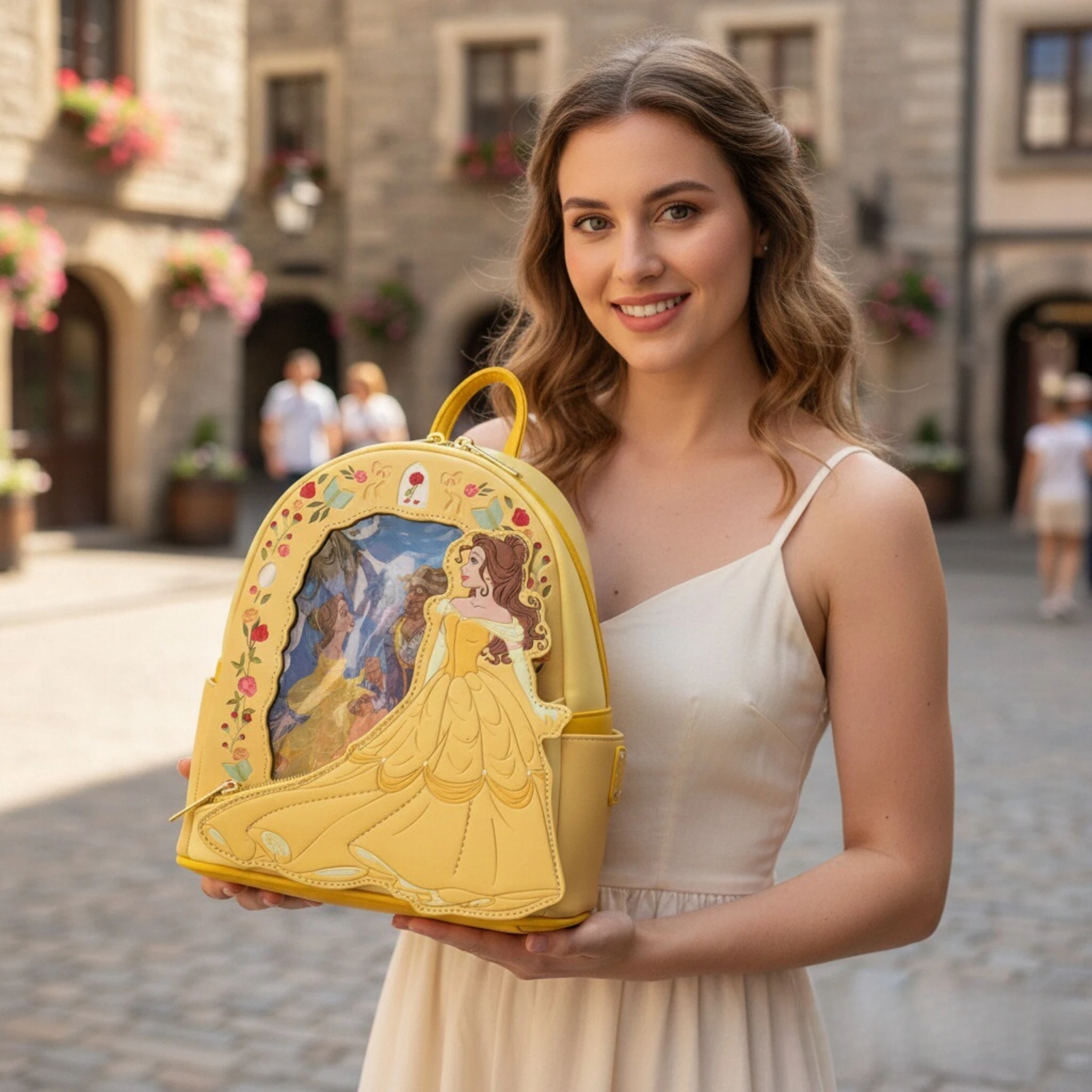 

Cartoon Princess Character Collage Collection Mini Backpack Cute Backpack Bags for Women School Backpack