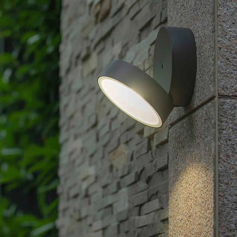 16W outdoor wall lamp waterproof modern minimalist balcony led aisle corridor outdoor garden light rotatable spotlight
