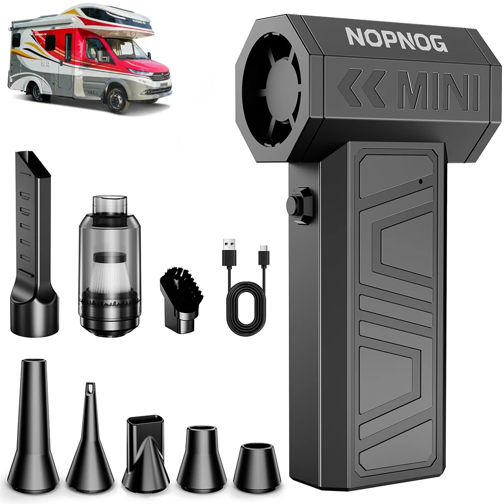 لسيارة RV شاحنة مقطورة منفاخ مروحة تربو تهب الثلوج 2 في 1 مكنسة كهربائية أوتوماتيكية تنظيف تهب أداة يده مروحة نفاثة عنيفة #1