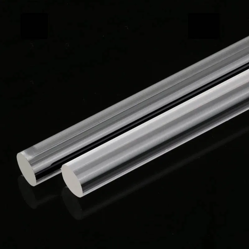 Clear Acrylic Rod Solid Bar Diameter 8 10 12 15 18 20mm Length 100 150 200 250 300mm Round PMMA  Acrylic Round Rods