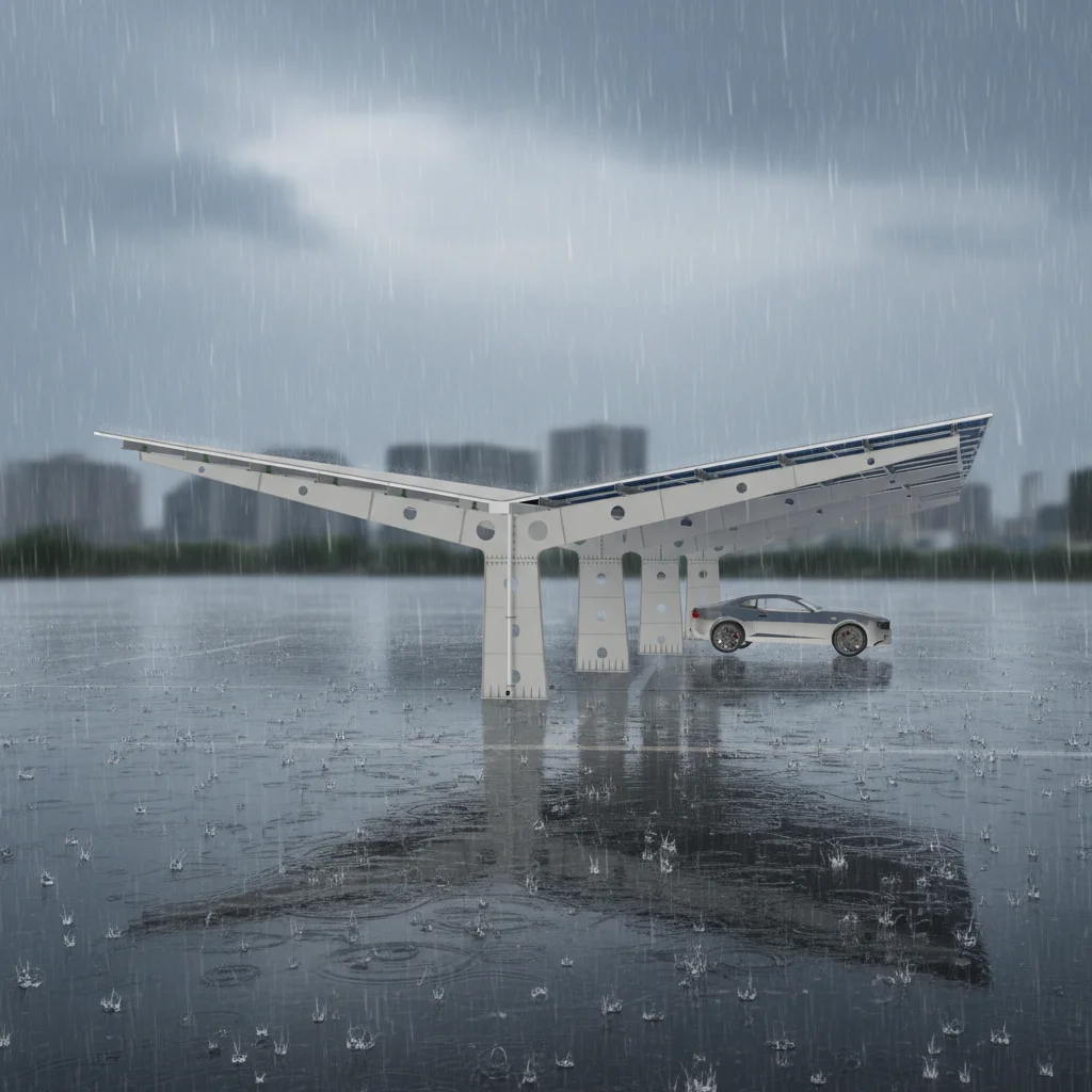 Empery Solar Commercial Steel Waterproof Solar Carport Parking Structure High-Strength Sturdy Design Hot-Dip Galvanized