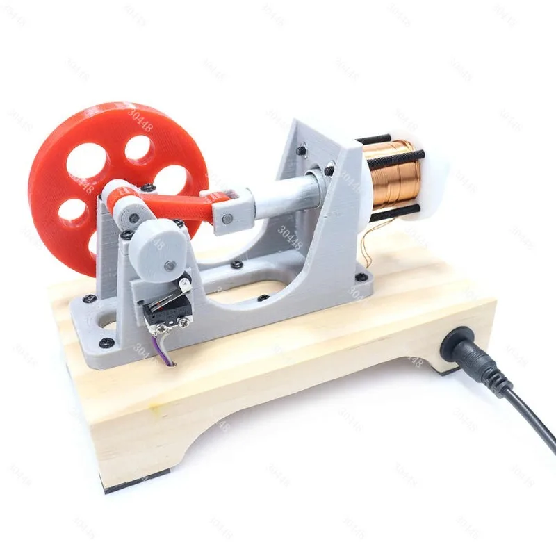 Diy Electromagnetic Engine Model - Single Cylinder Piston Engine - Science & Technology Invention Kit for Physics Course