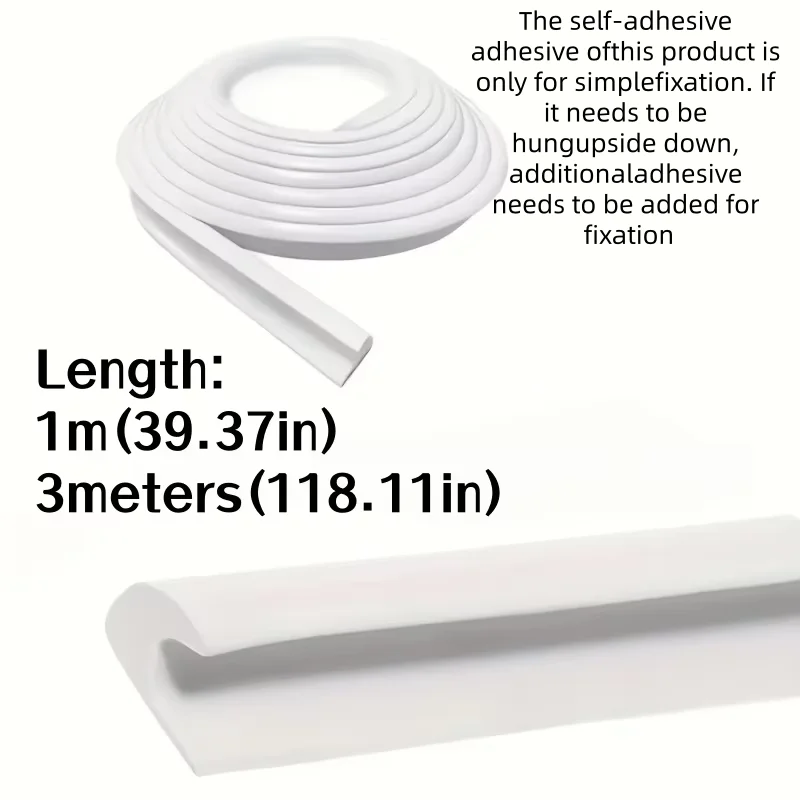 1roll 1/3meters Self-Adhesive Caravan Waterproof Seal Gutter Rain Guard Drip Stop For Motorhome Camper Van Auto Accessories