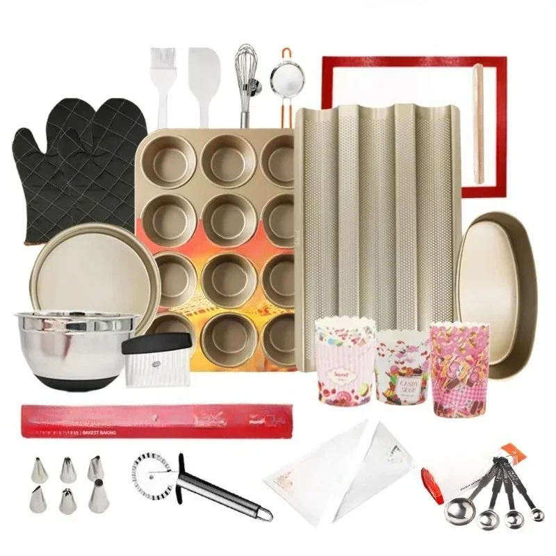 Baking Tools Set Includes Baking Pans and Cake Decorating Accessories Cooking Tools Accessories Set