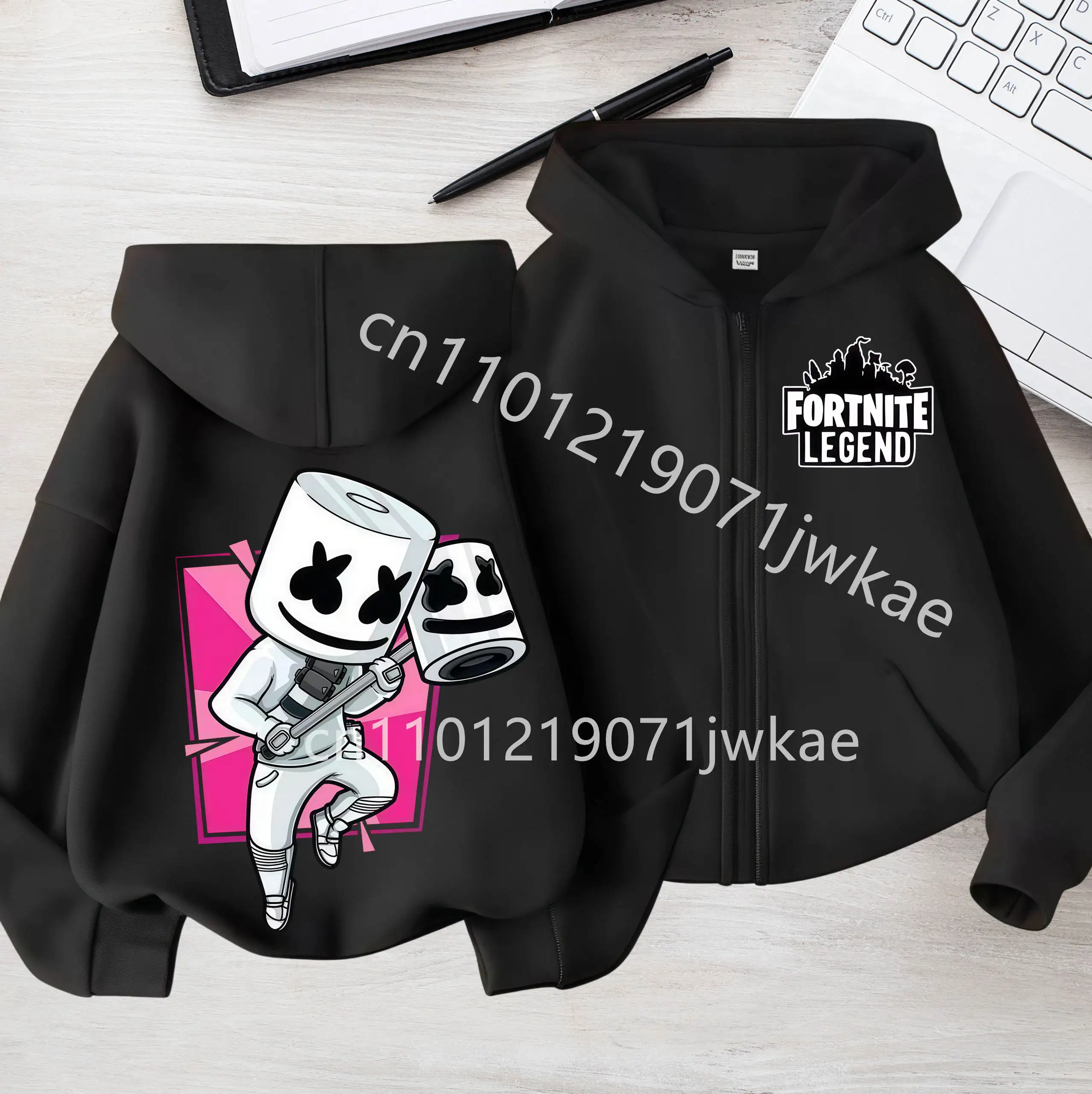 New Fortnites Child Zip-up Hoodie Cartoon Anime Hoodies Casual Breathable Kids Boys Coat Jackets 2026 Spring Children Clothing