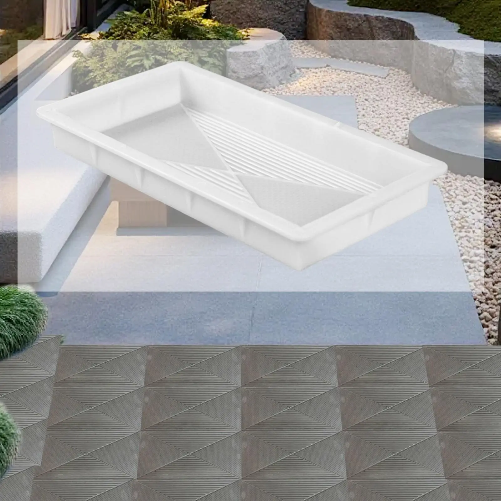 Cement Making Landscaping Reusable Concrete Brick Making Tool Pathway Tooling for Path Garden Courtyards Sidewalks 40cmx20cmx5cm