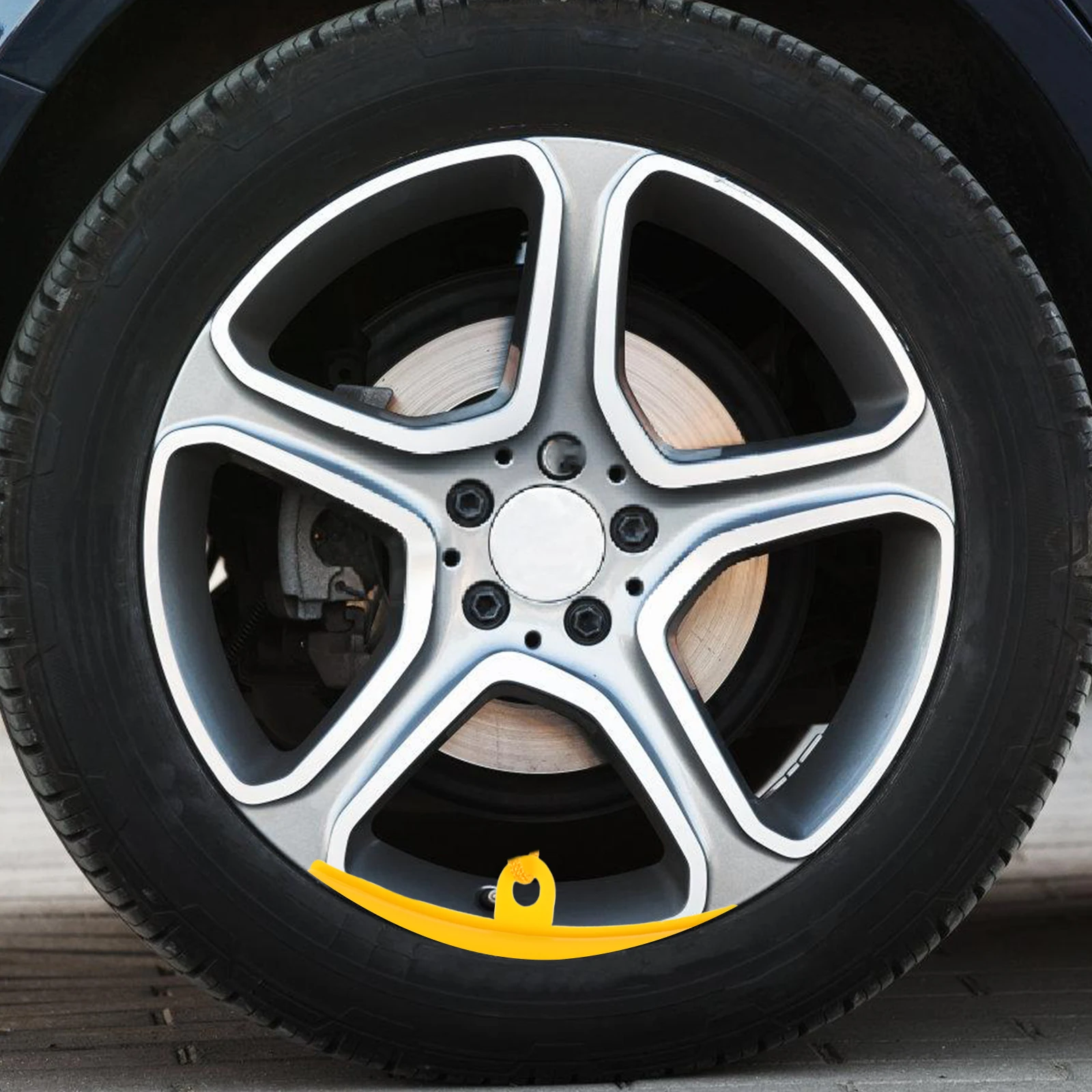 

5pcs Yellow 150 Tire Rim Protector Rings Wheel Covers Car Auto Repair Tool Sturdy Durable Bright Color Easy Install