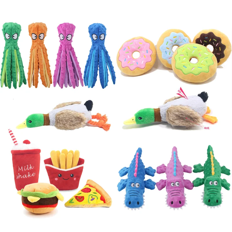 Fun Pluche Hond Speelgoed Squeak Pet Dier Pluche Speelgoed Hond Chew Piepende Whistling Betrokken Bijtvast Dierbenodigdheden Hond accessoires