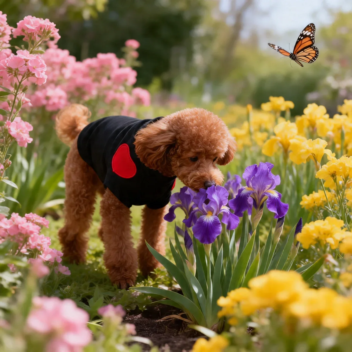 1 Stück Haustierkleidung, Liebespullover für Hunde und Katzen, für Teddy, Welpen, mittelgroße Hunde, Teddy-Herz-Sweatshirt, Welpen-Outdoorkleidung – Detail 8