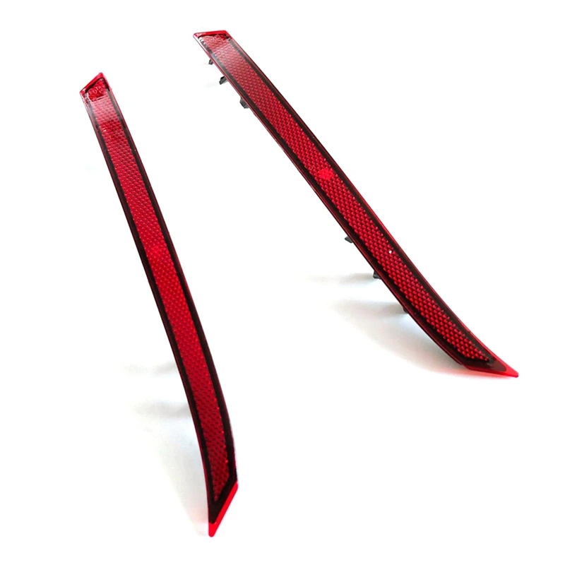 1 Pair Automotive Rear Bumper Reflector Bumper Reflector Strip ABS Red For Range Rover Velar L560 2017-2023 LR093435 LR093436