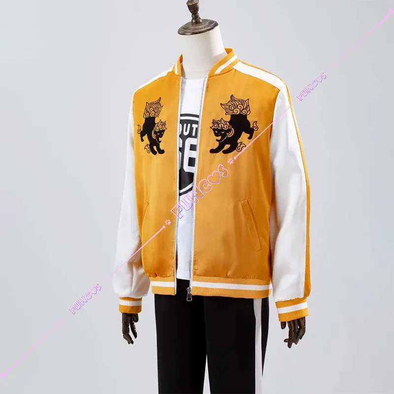 DY20WIND BREAKER Shishitoren Choji Tomiyama Cosplay Wig Costume Anime Yellow Pants Kimono Togame Kota Sako Furin High School Uni