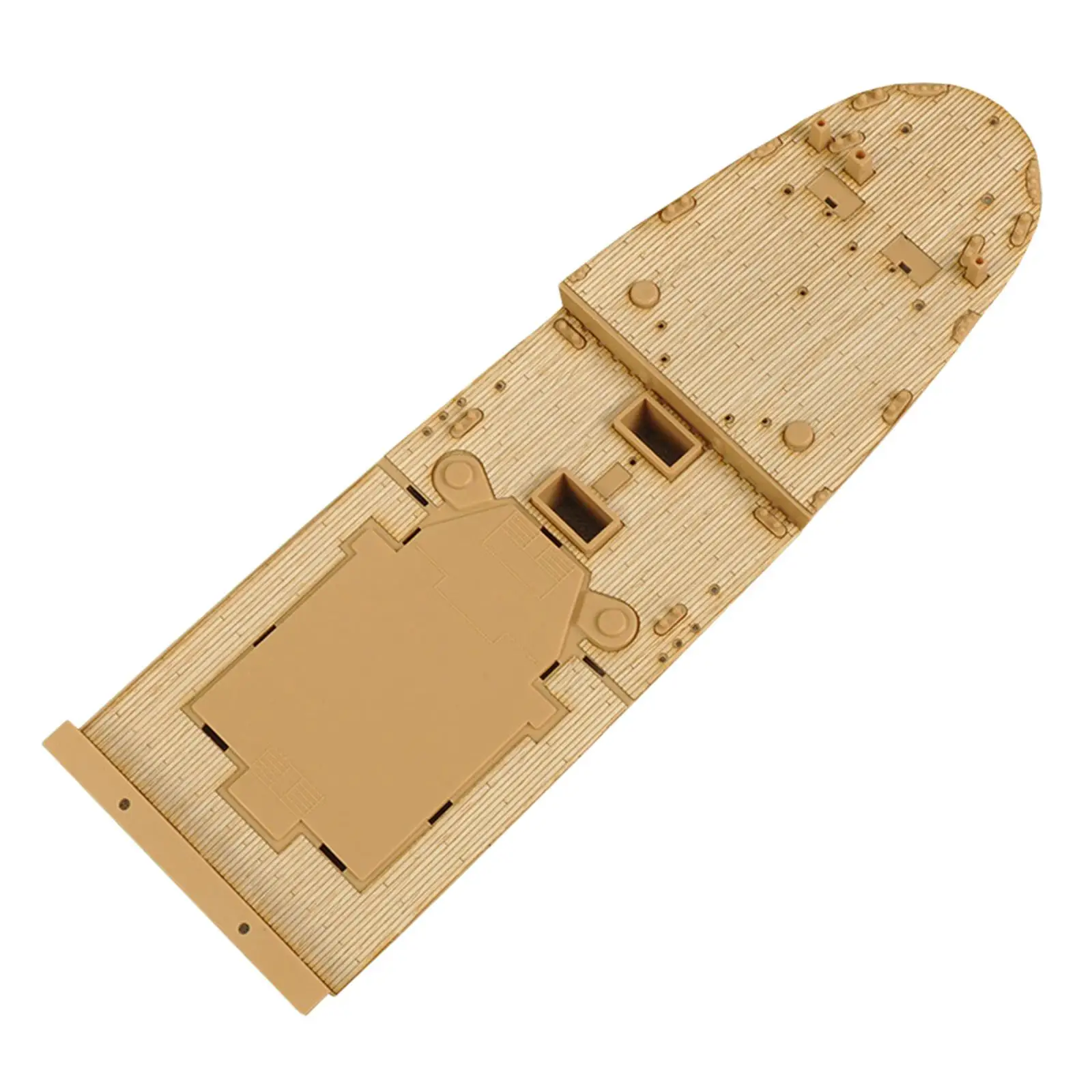 Wooden Aircraft Carrier Deck Piece for Academy 14215 Ship Model Assembly Toy with Anchor Chain