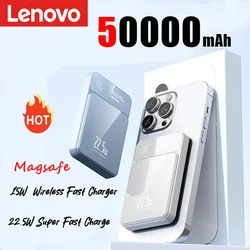 Lenovo-Banco de energía magnético inalámbrico, 50000 mAh, Magsafe, carga súper rápida, adecuado para IPhone, Xiaomi, Samsung, Huawei