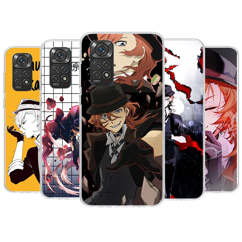 Bungo Stray Dogs Nakahara Chuuya Phone Case For Xiaomi Redmi Note 13 12 12S 11 11S 10 10S 9 9S 11T 11E Pro Plus 8 8T 7 + Coque C