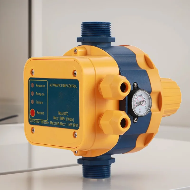 220V Intelligent Adjustable Pressure Water Pump Controller Electronic Switch Flow Sensor Gauge Home Accessories