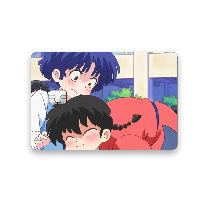 Ranma 1⁄2 Kartenaufkleber Exquisite Nibun-no-Ichi Chip Tags Paster Aufkleber Tendou Akane Anime Kawaii Star Laser Bus Subway Dekorieren