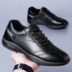 New Shoes for Men Genuine Leather Casual Shoes Trend Leisure Sport Shoes Youth Street Fashion Cow Leather Sneakers