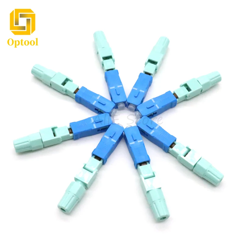 50 stks 100/400 stks SC Connector UPC Glasvezel Snelle Connector SM Single Mode Optische Snelkoppeling UPC Adapter Gratis Verzending