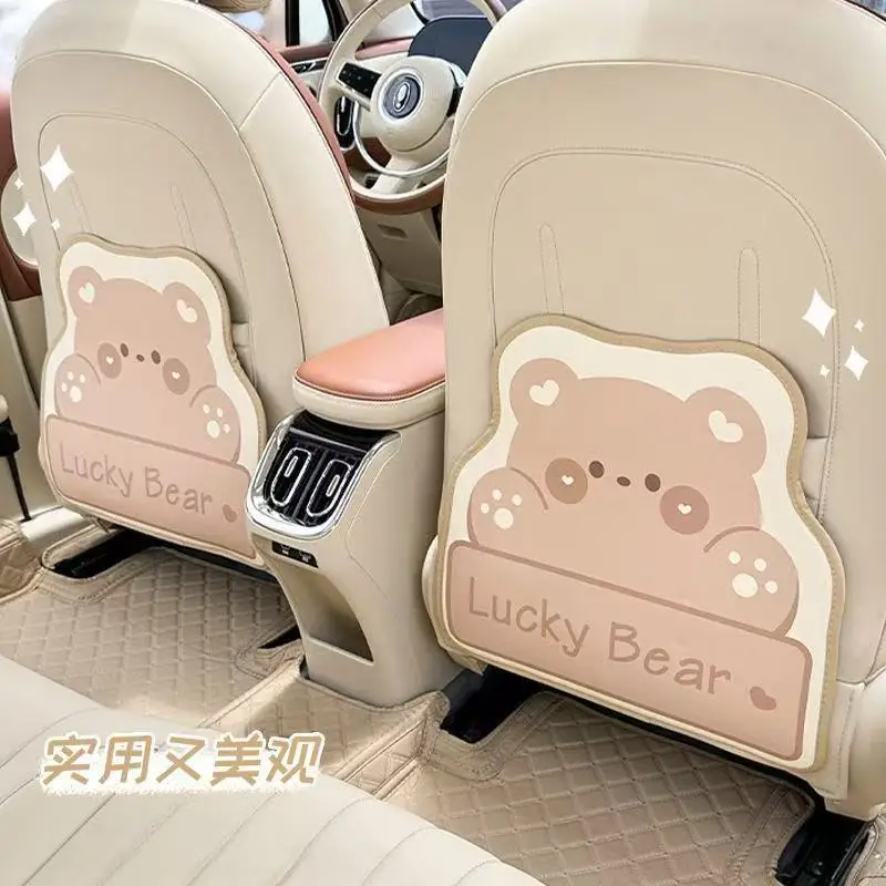 

Cute Cartoon Car Seat Kick Pad Universal Backseat Multi Function Anti Dirty Protector