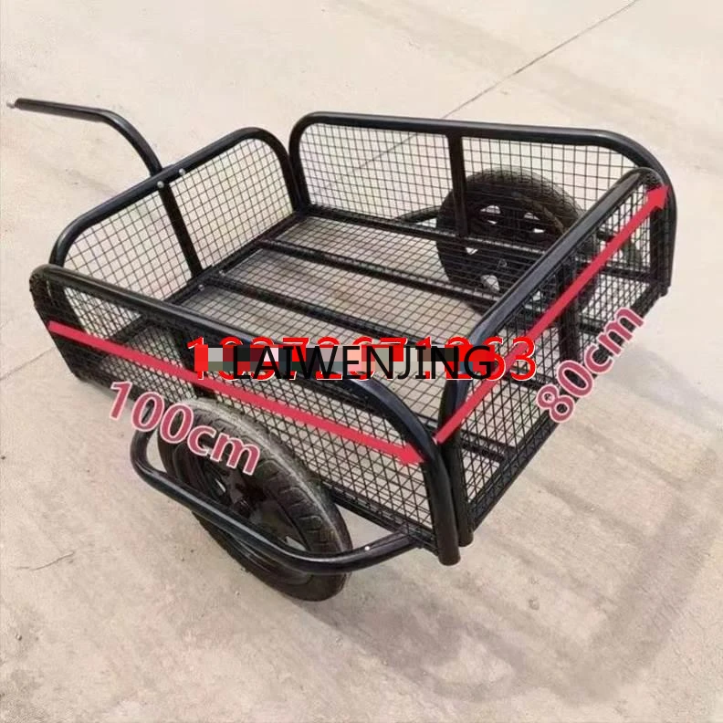 HLZ pull goods camping fishing tricycle electric motorcycle rear trailer