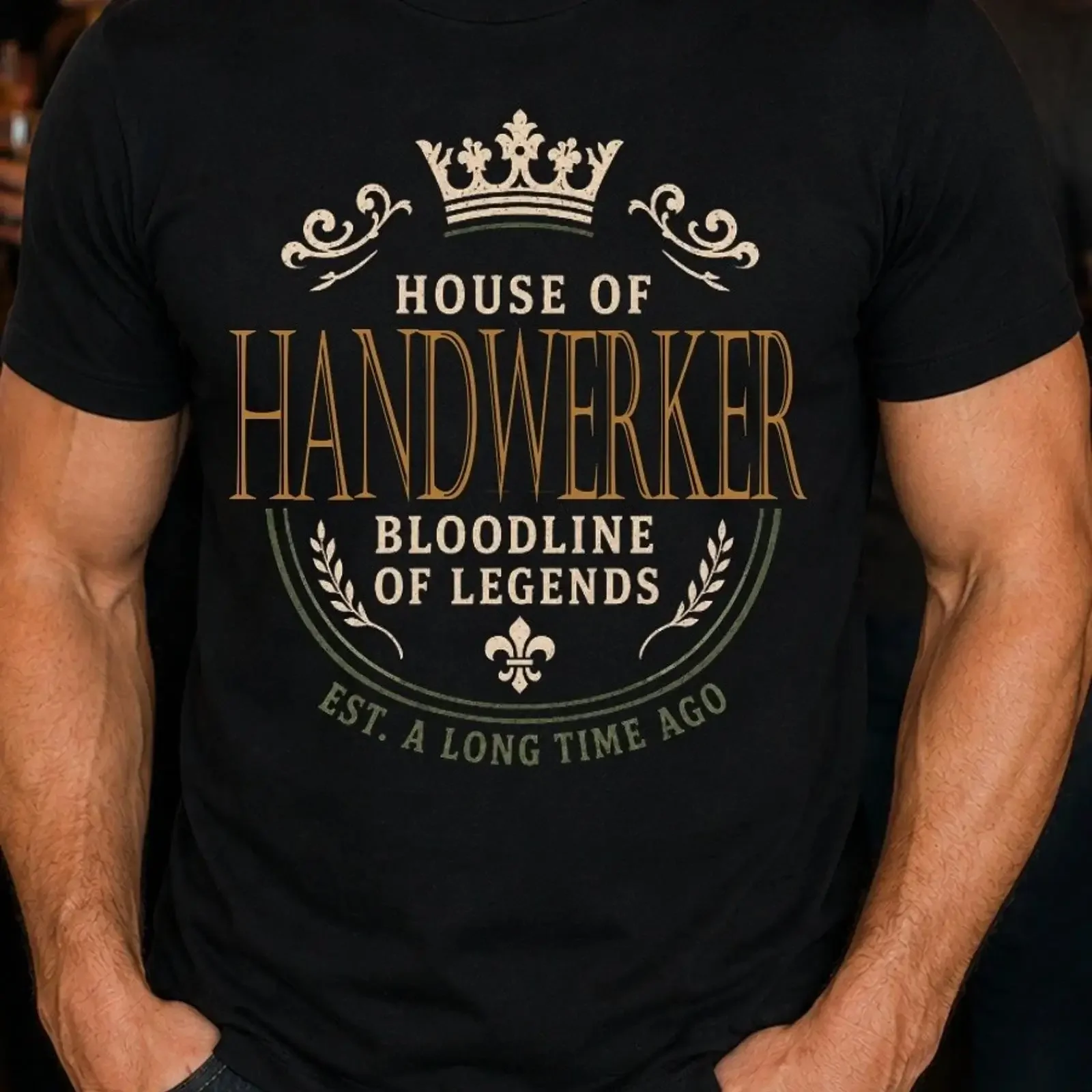 Handwerker Surname Men's T Shirt Family History Ancestry S 5XL Image 1 of 2 vintage Washed Versatile graphic Slightly