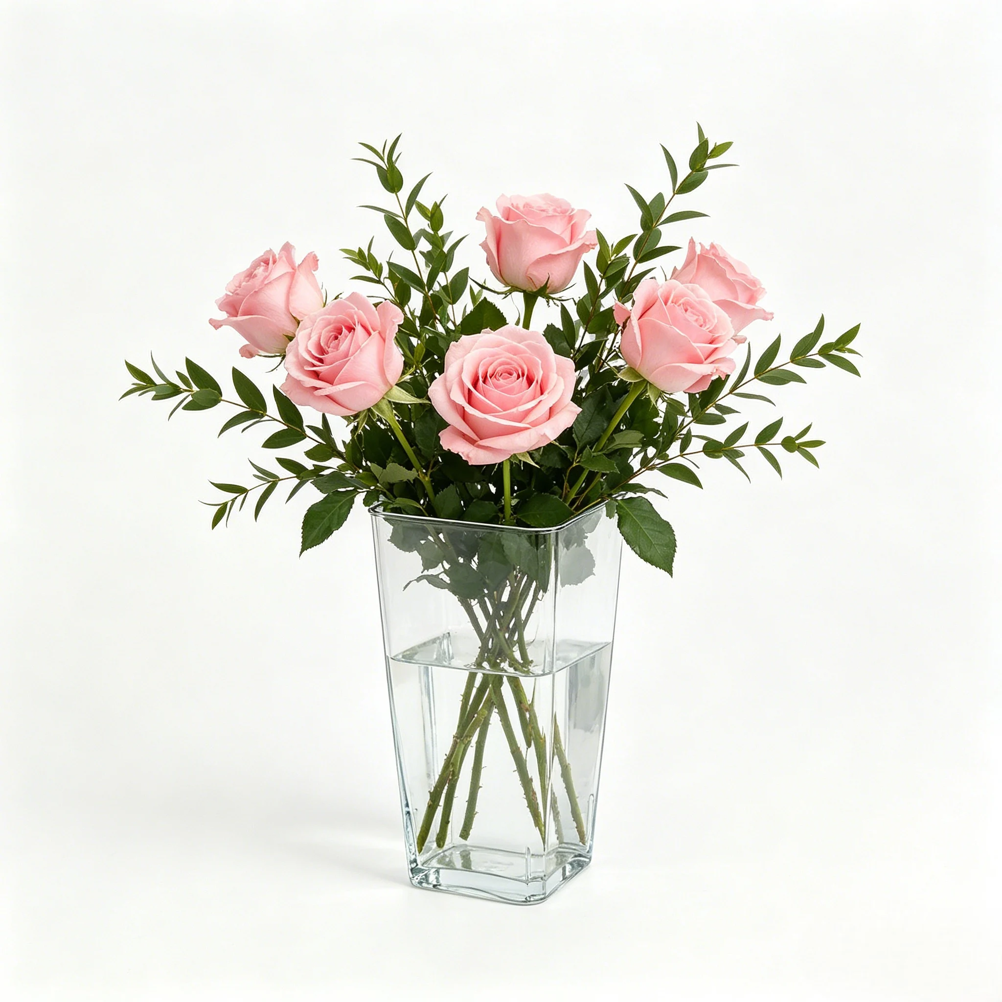 Square Transparent Flower Vase for Deep Water Floral Displays For acrylic Material 14x11x24cm 16x12x30cm 19x14x37cm