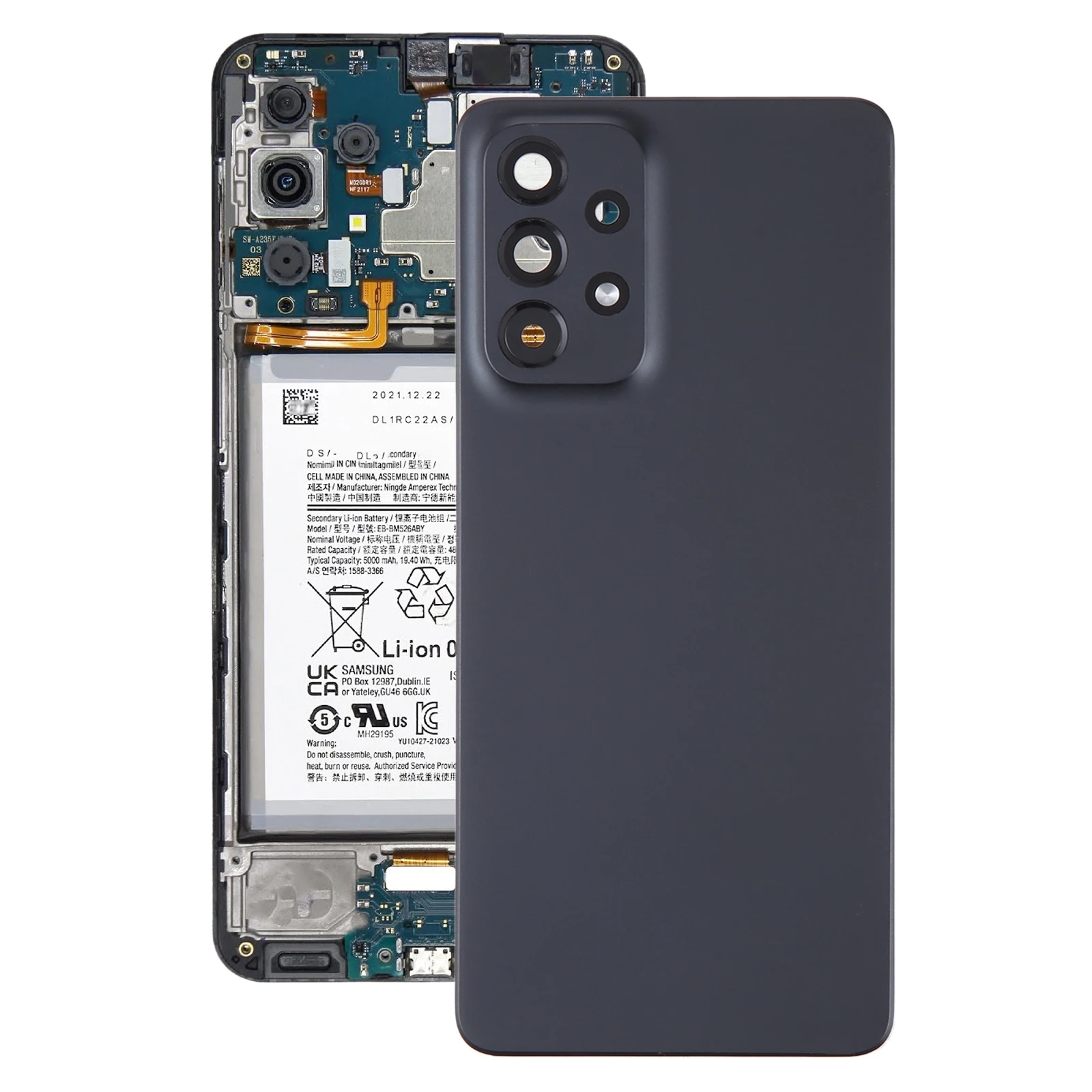 

For Samsung Galaxy A53 5G SM-A536B Battery Back Cover with Camera Lens Cover