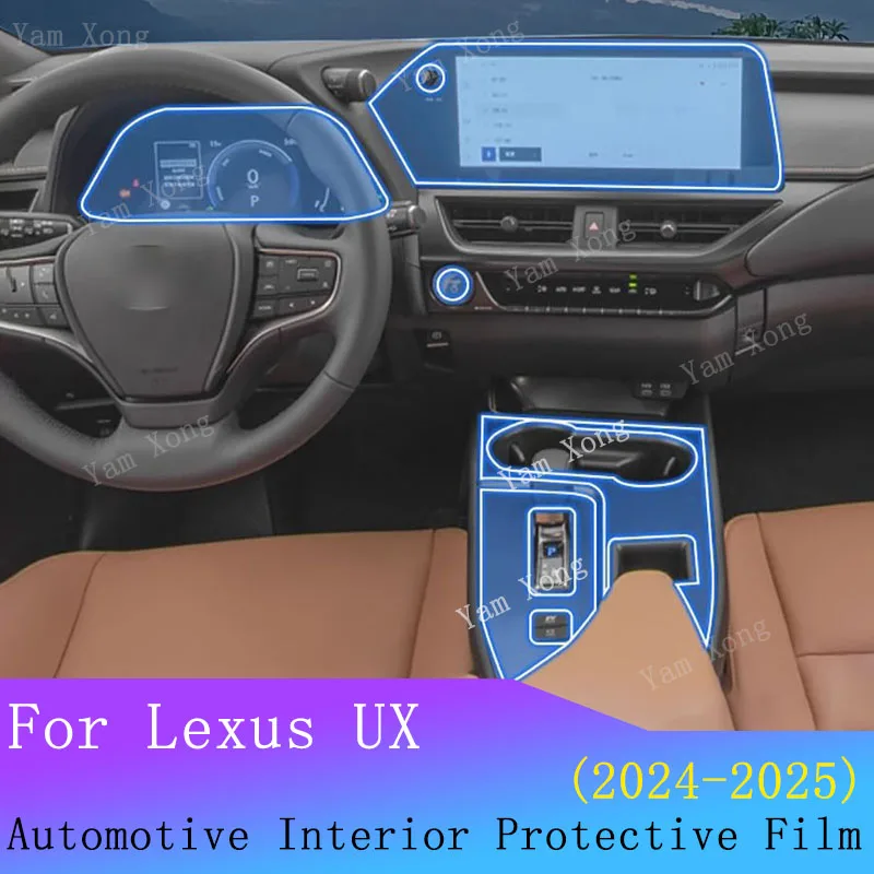 

For LEXUS UX 250h 300 2025 2024 PPF Protection film Accessories Interior transparent TPU Navigation Gear Panel Center Console