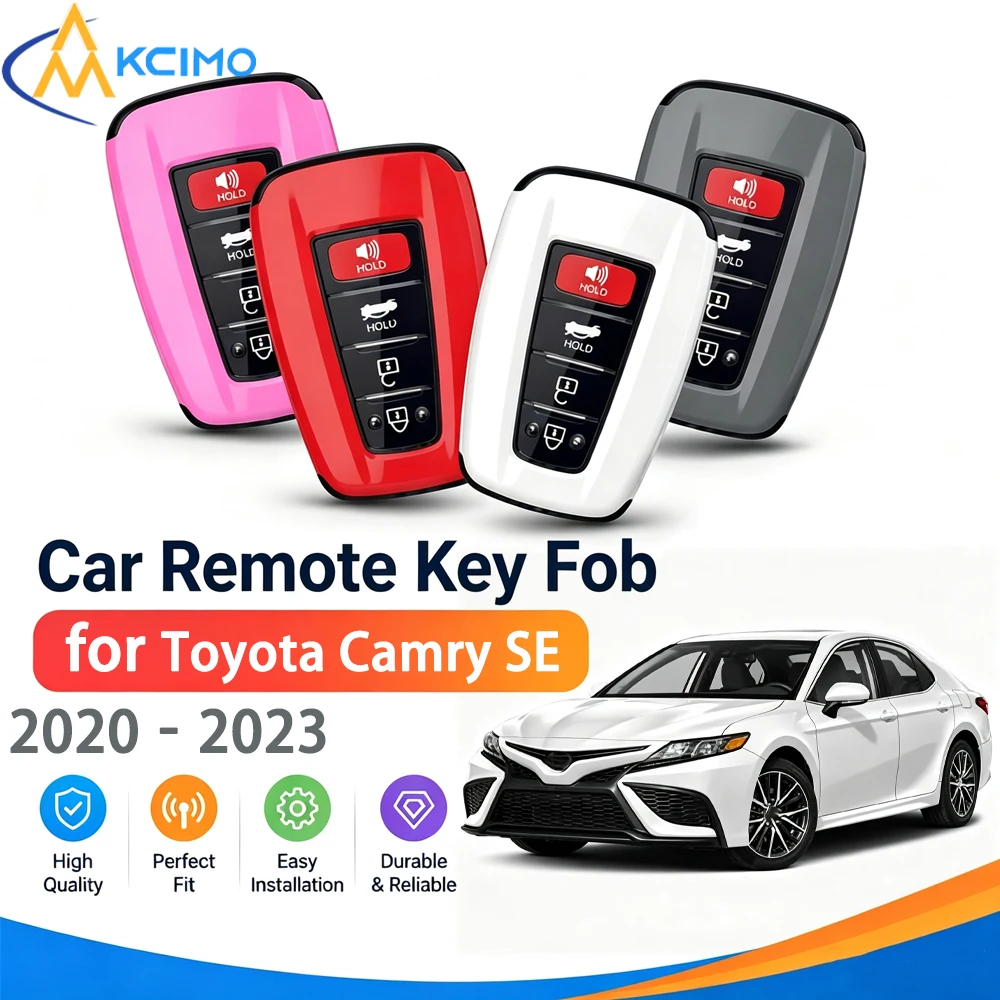 Car Key Fob Cover Protector Shell,Full Edge Anti‑Scratch Wear‑Resistant Key Case Fit For Toyota Camry SE 2020‑2023