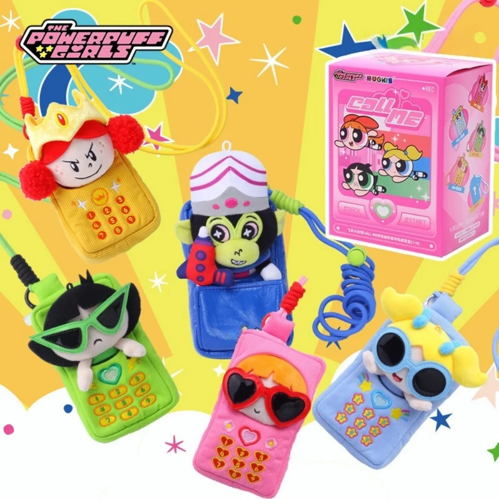 Genuine Anime The Powerpuff Girls Doll  Blossom Bubbles Buttercup Morbucks Collectible Plush Toy Backpack Ornaments Gifts