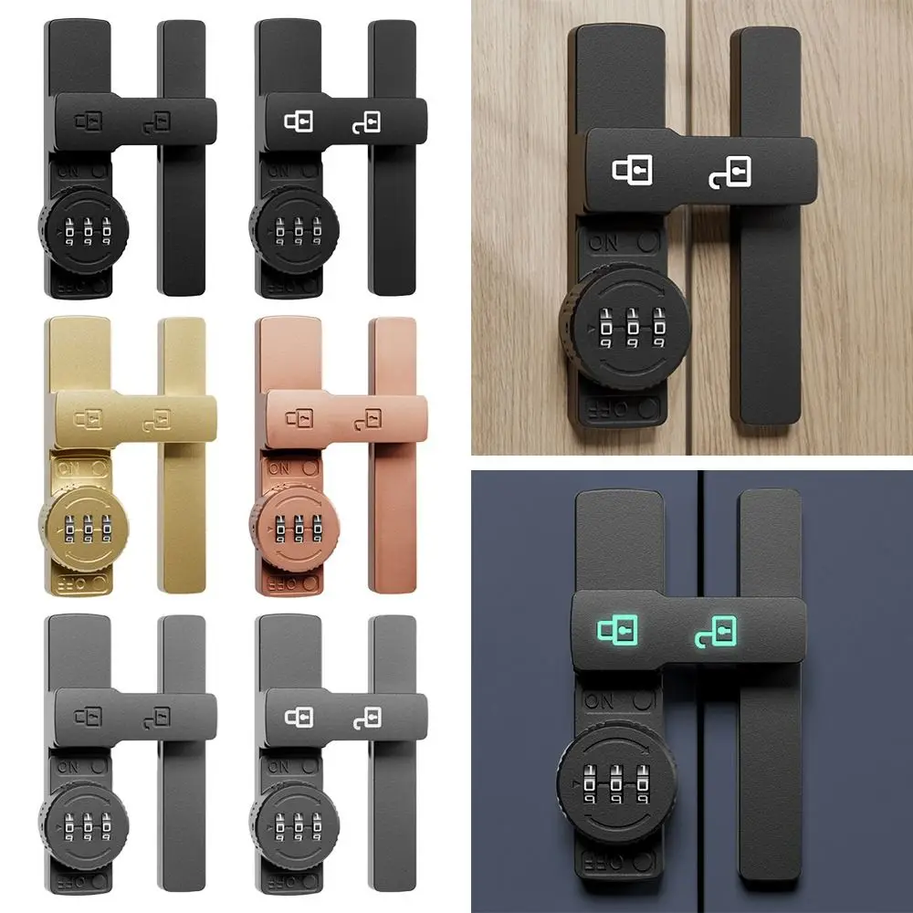 High Quality Zinc Alloy Security Door Buckle Anti-theft 3 Digit Password Barn Door Lock Door Hardware Door Window Latch