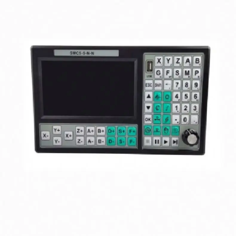 Controlador CNC Offline ANDUUK SMC5-5-N-N de 5 eixos/6 eixos, Sistema de Controle de Movimento de 500KHz com Roda Manual de Parada de Emergência