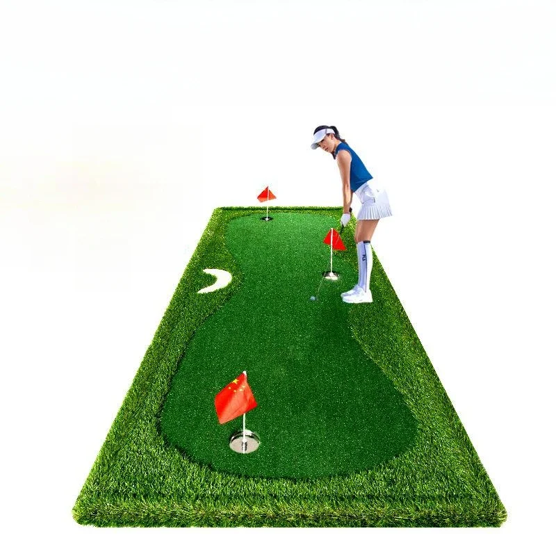 Hot Sale Golf Course Outdoor Indoor Golf Practice Mat Putting Training Mat Portable Large Size Golf Putting Green With Flag