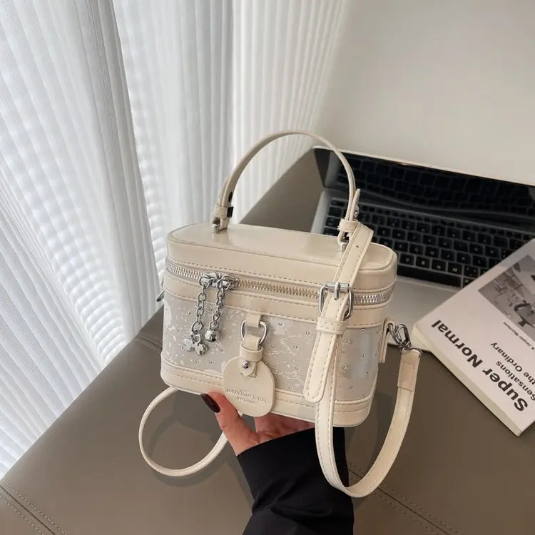 

Новинка 871, сумка через плечо на одно плечо, маленькая квадратная сумка, модная универсальная сумка-коробка в стиле ретро, пригородная сумка